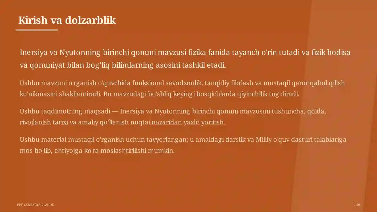 Inersiya va Nyutonning birinchi qonuni (7-sinf) 4