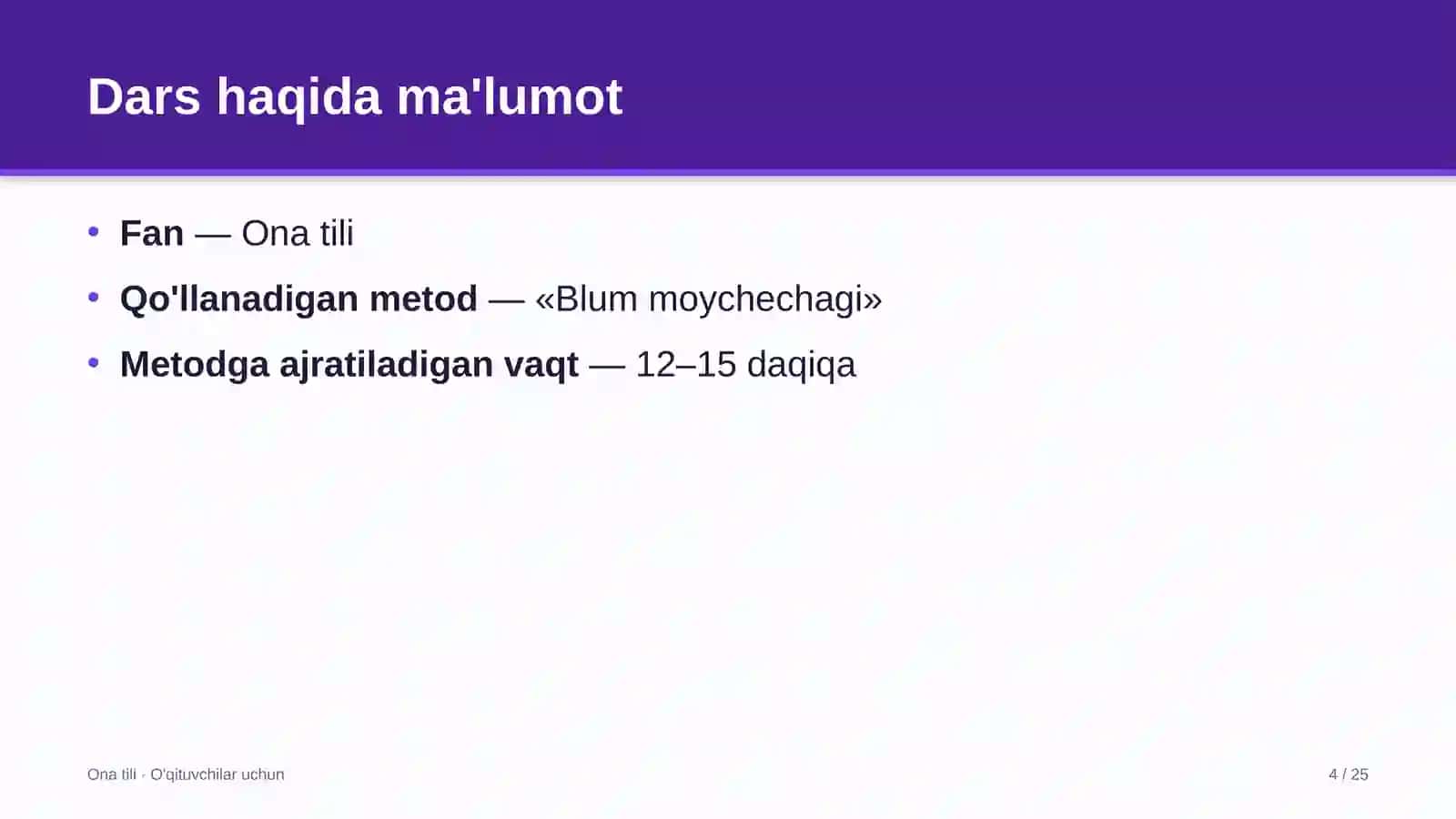 ona tili darslarida blum moychechagi metodidan foydalanish 7592 4