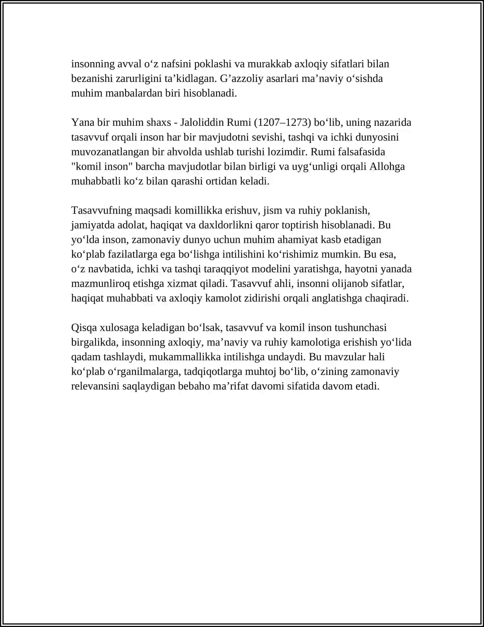 TASAVVUFDA KOMIL INSON TARBIYASI 4