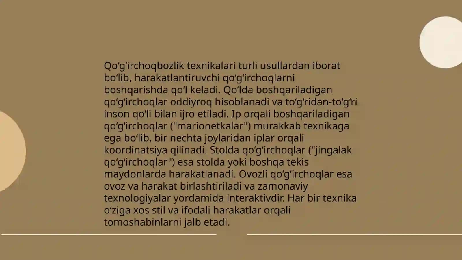 Sahna madaniyati. Ijro yo‘llari 4