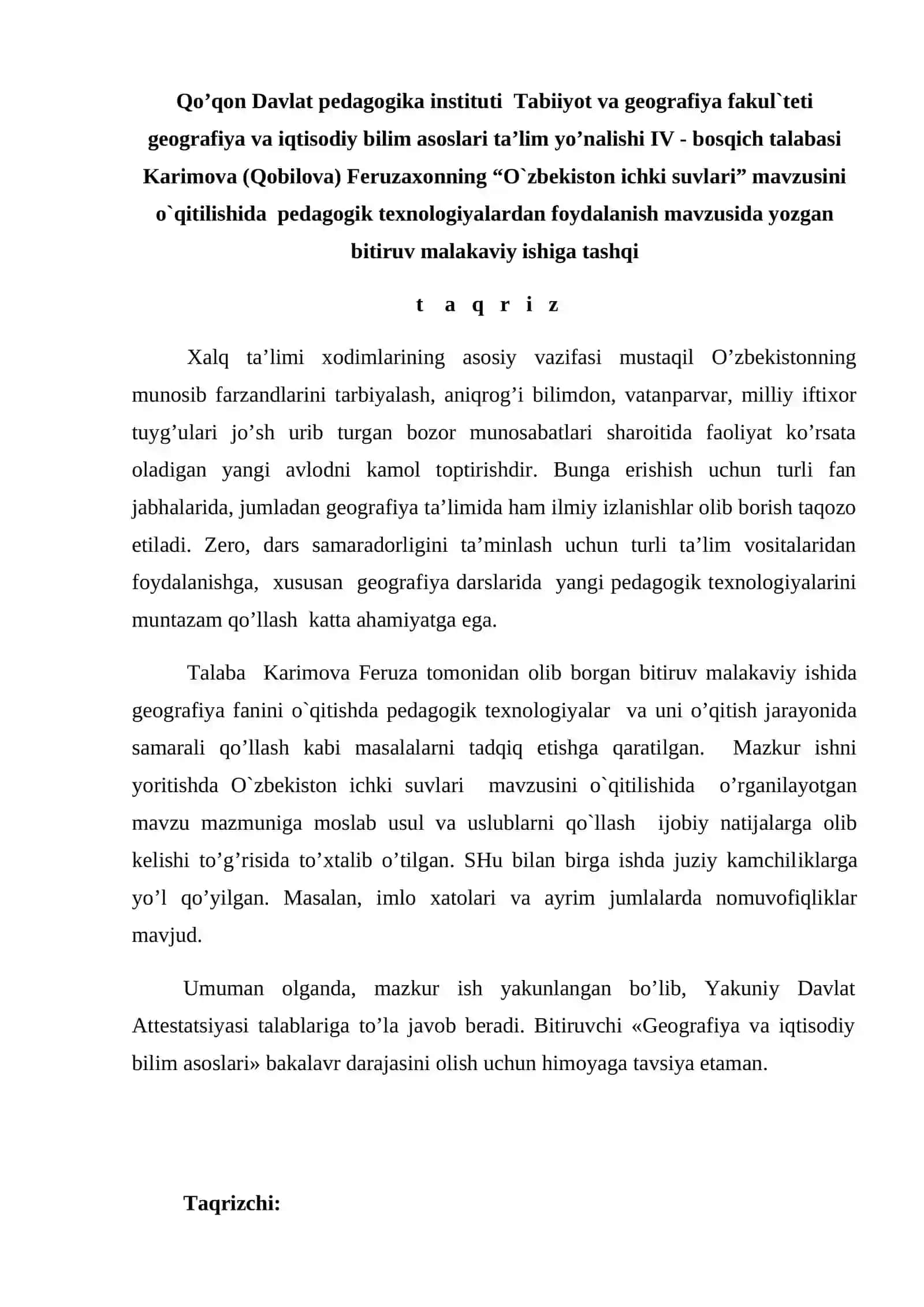 O`zbekiston ichki suvlari, ularning xalq ho`jaligidagi ahamiyati va uning nazariy asoslari 4