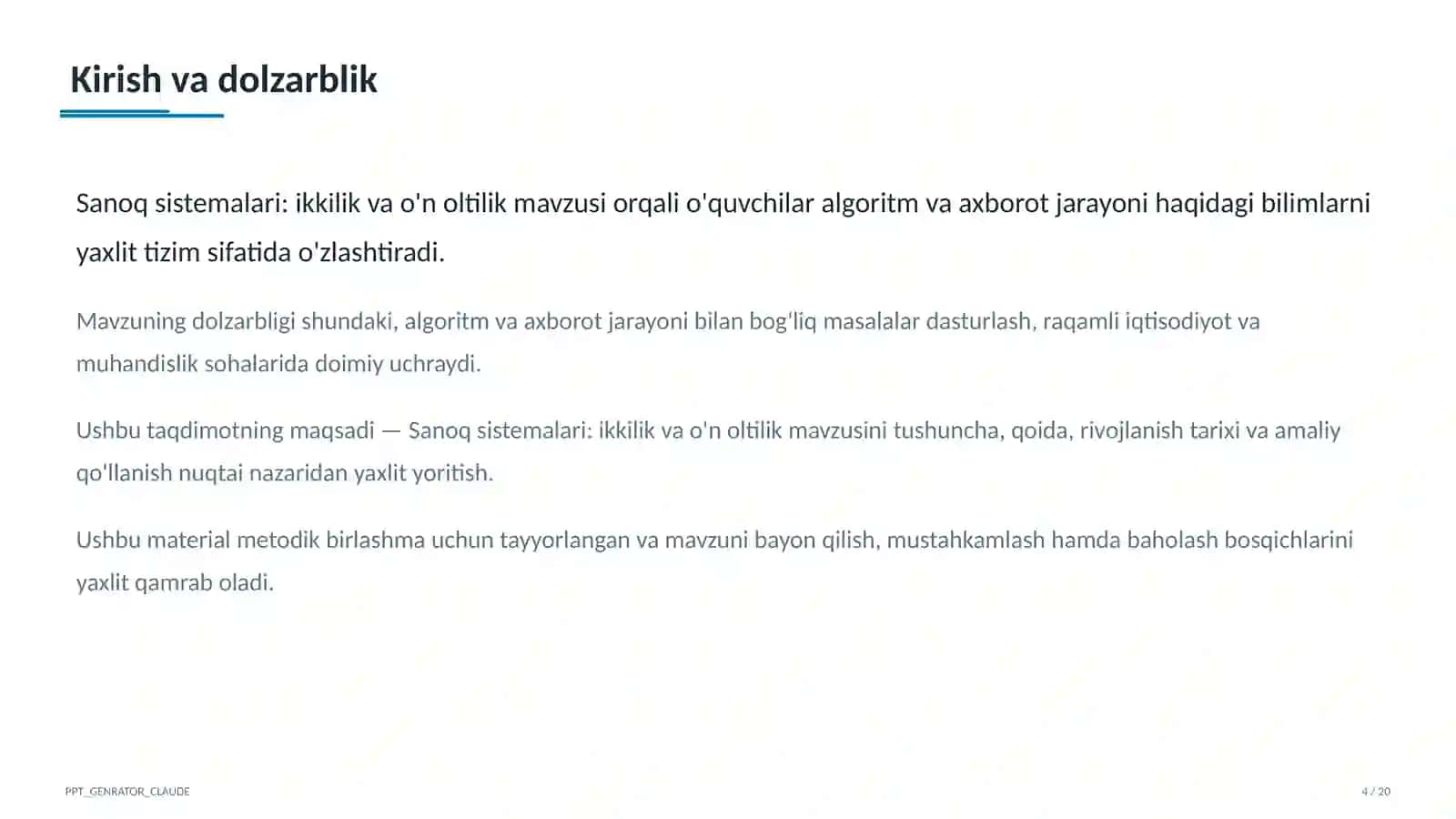 Informatika va axborot texnologiyalari (5– 11) 4