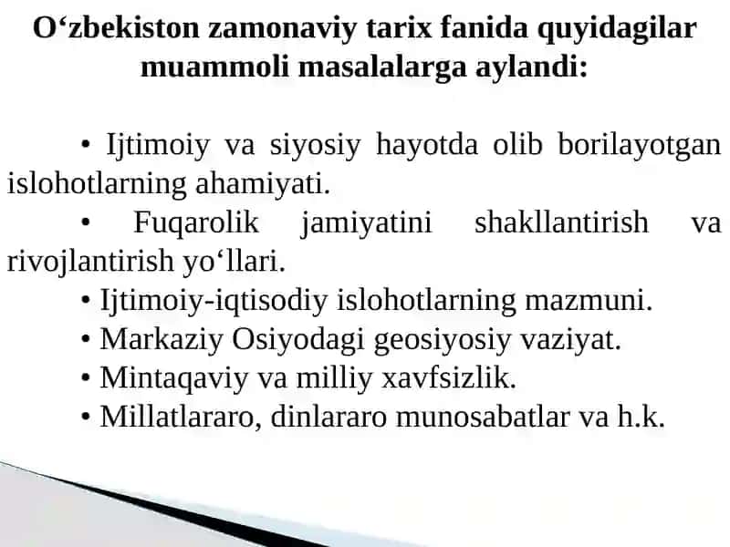 O‘zbekistonning eng yangi tarixi 4