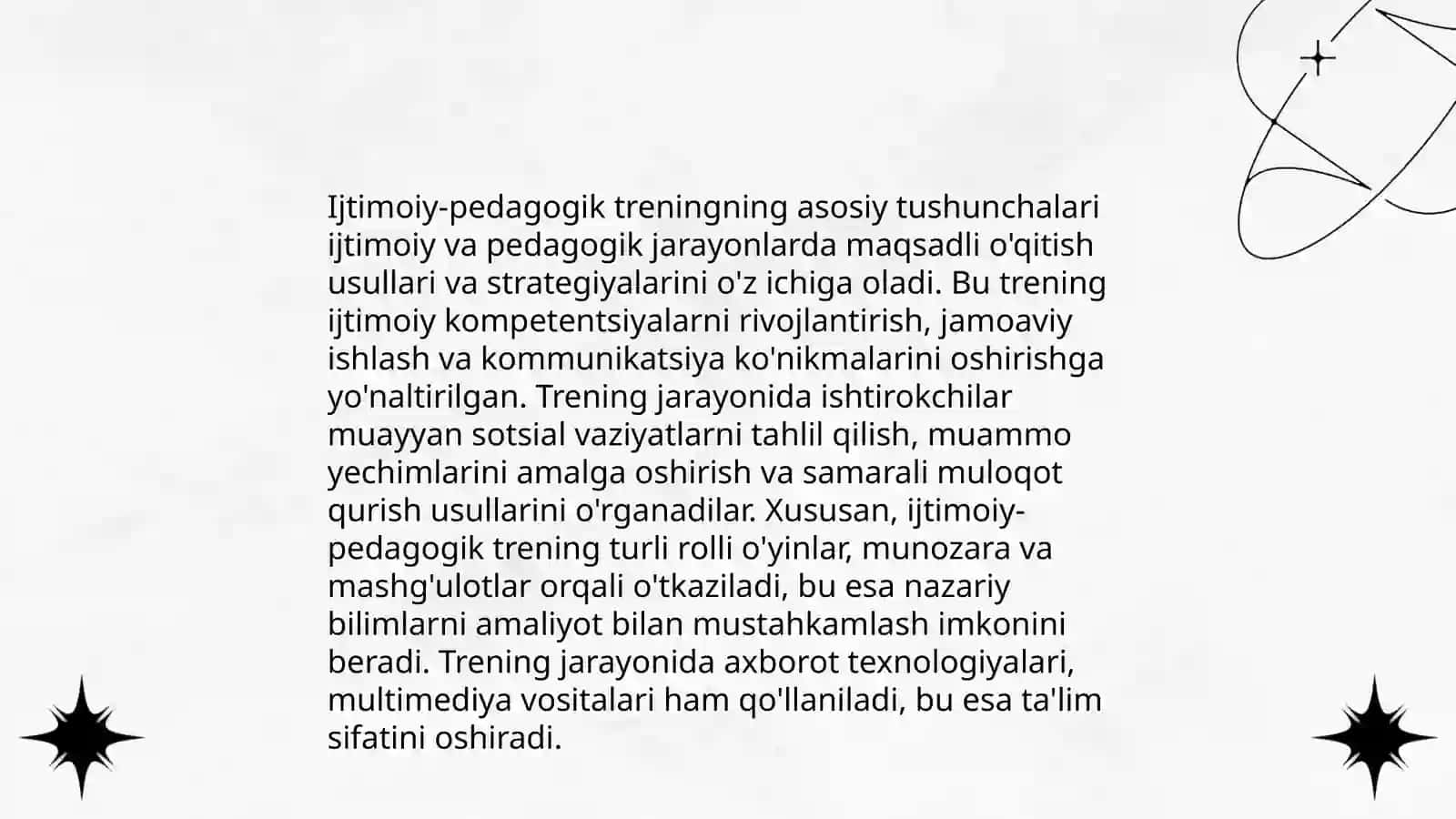 Ijtimoiy‐pedagogik trening:mazmuni mohiyati va qo‘llash tartibi 4