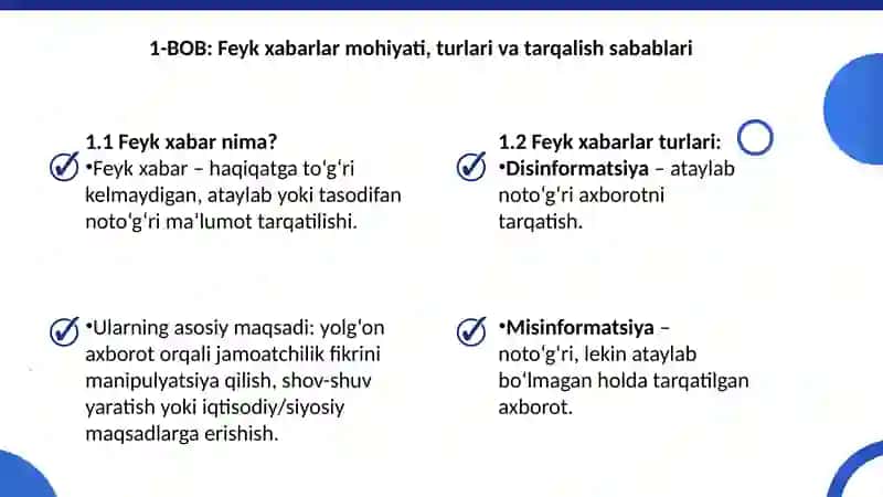 Feykxabarlar yoki yolgʻon axborotsavodxonligi 4