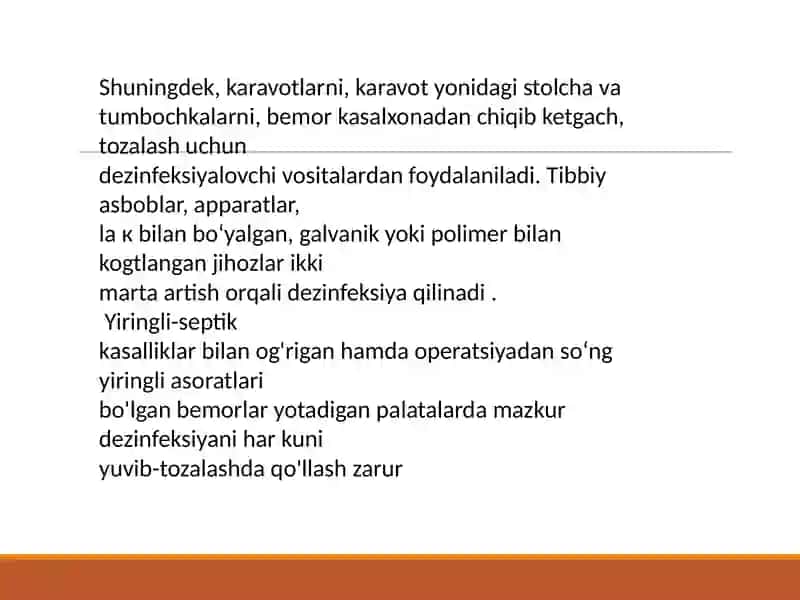 Dezinfeksiya uchun qo'llaniladigan vositalar 4