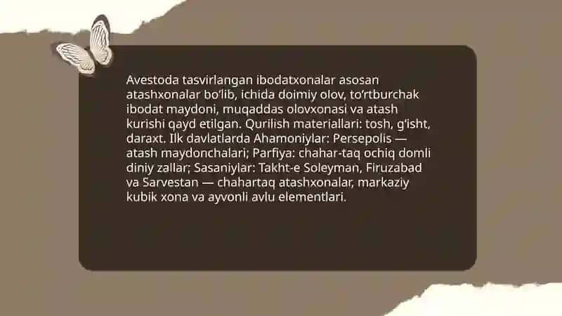 Avesto matnlari va ilk davlatlarda me'morchilik 4