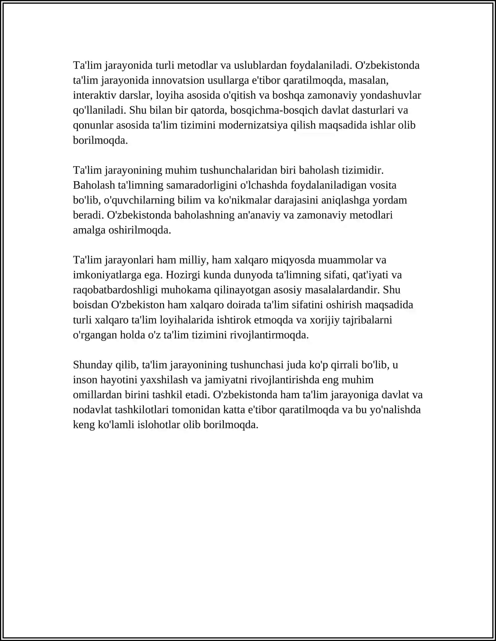 TAʼLIM JARAYONINING QONUNIYATLARI VA TAMOYILLARI 4