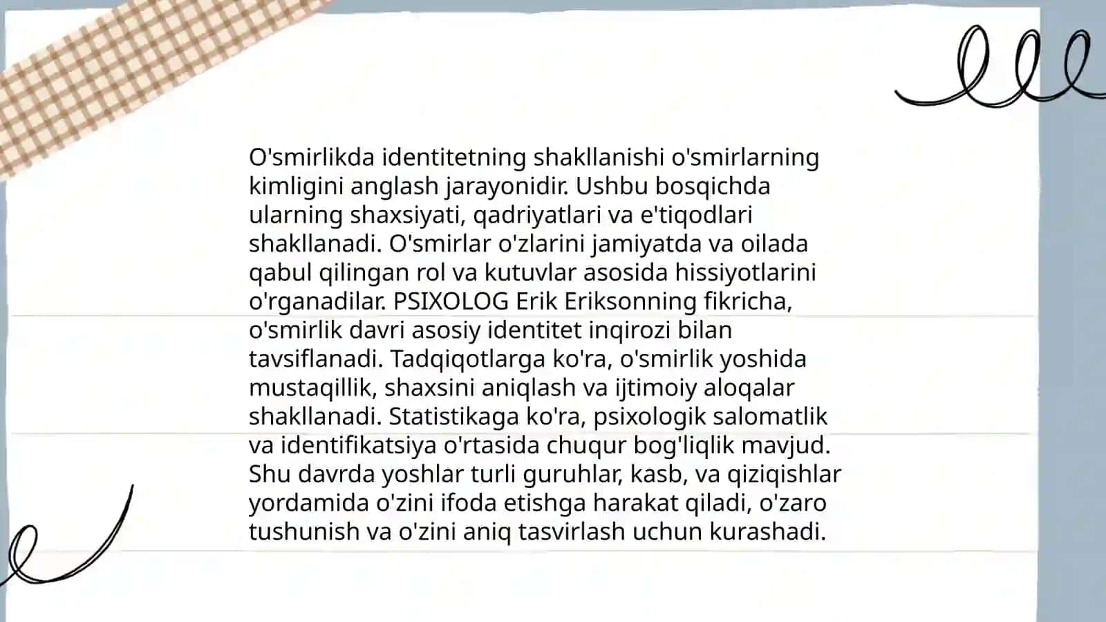 O'smirlik egosintrezimi 4