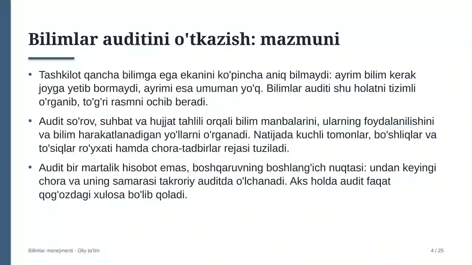 Kasb-hunar maktablarida bilimlar auditini o'tkazish 4