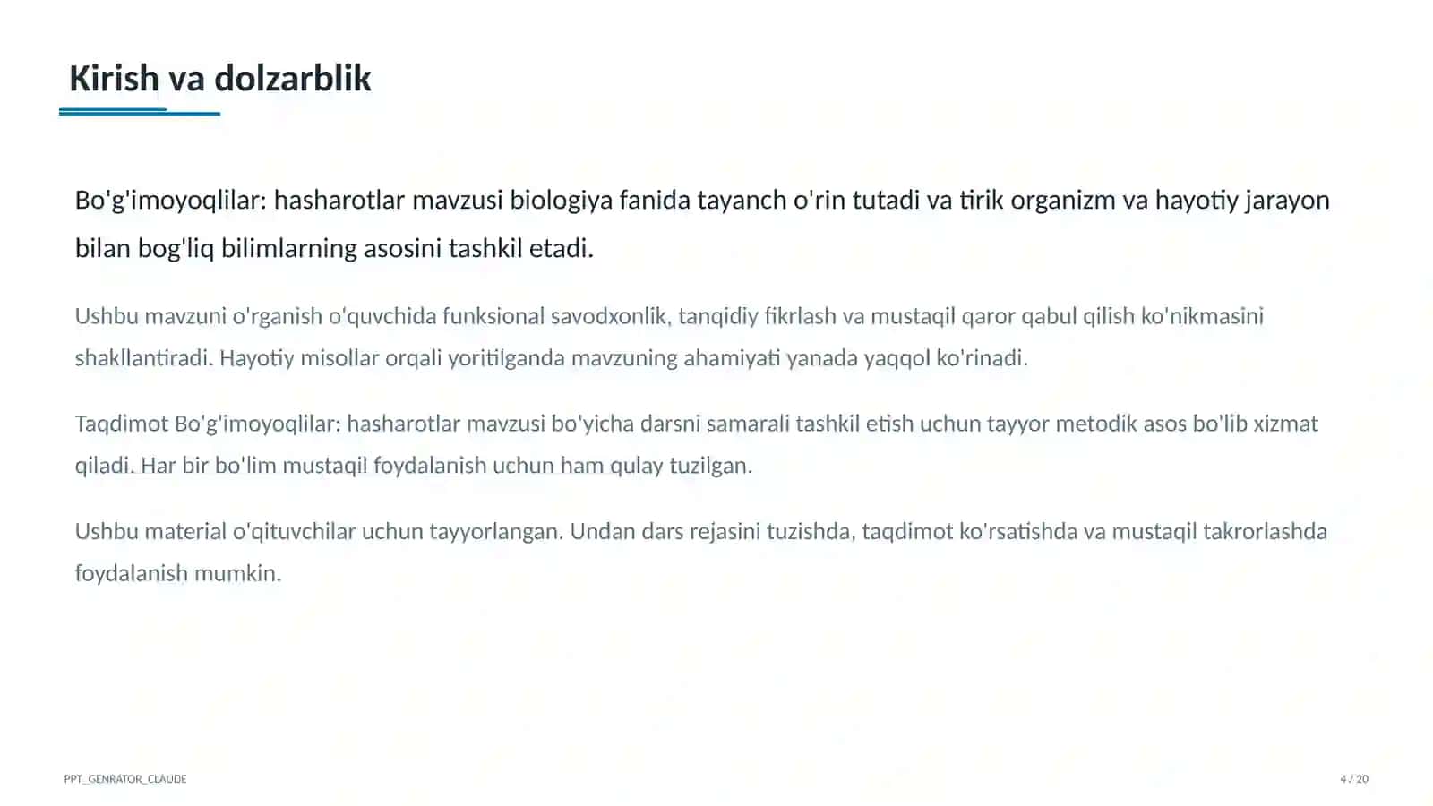 Bo'g'imoyoqlilar: hasharotlar (7-sinf) 4