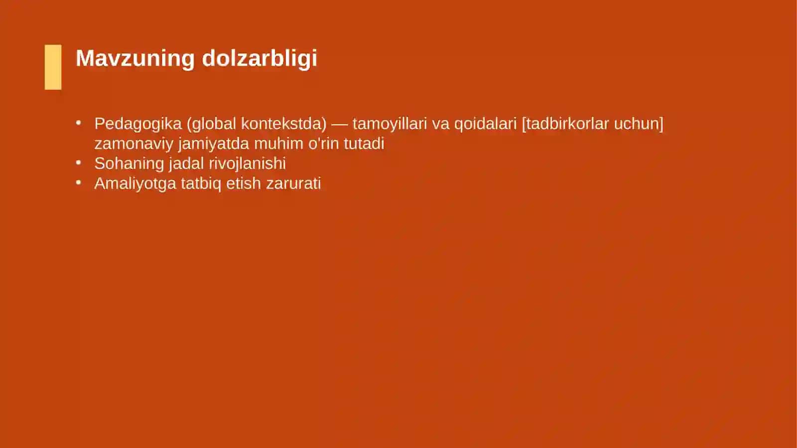 Pedagogika (global kontekstda) — tamoyillari va qoidalari [tadbirkorlar uchun] 4