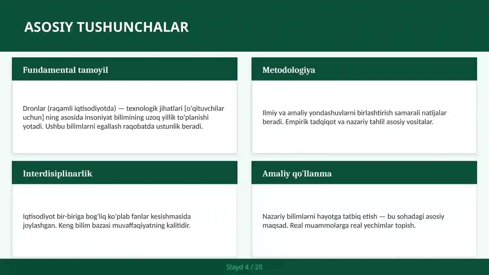 Dronlar (raqamli iqtisodiyotda) — texnologik jihatlari [o'qituvchilar uchun] 4