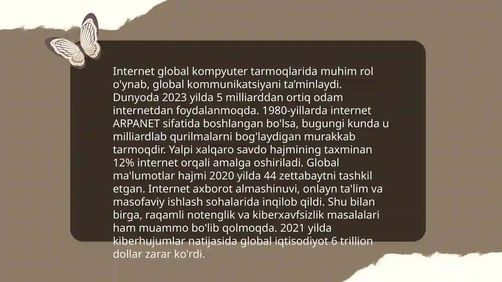 Global kompyuter tarmoqlarida ishlash va uning imkoniyatlari 4