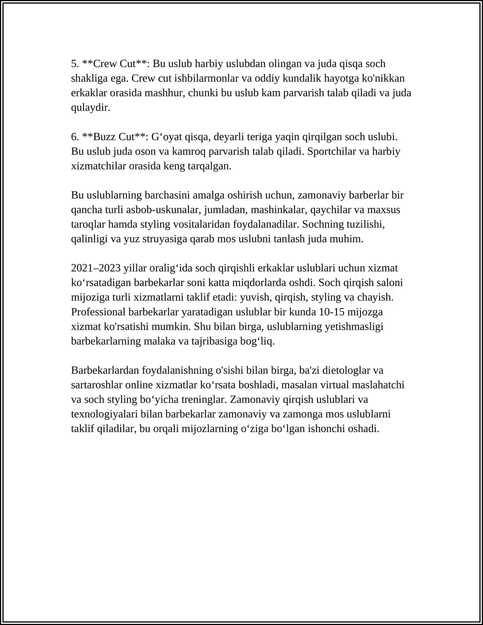 ERKAKLAR SOCHLARINI FOTOSURATGA QARAB ZAMONAVIY USLUBDA QIRQISH VA SHAKL BERISH 4