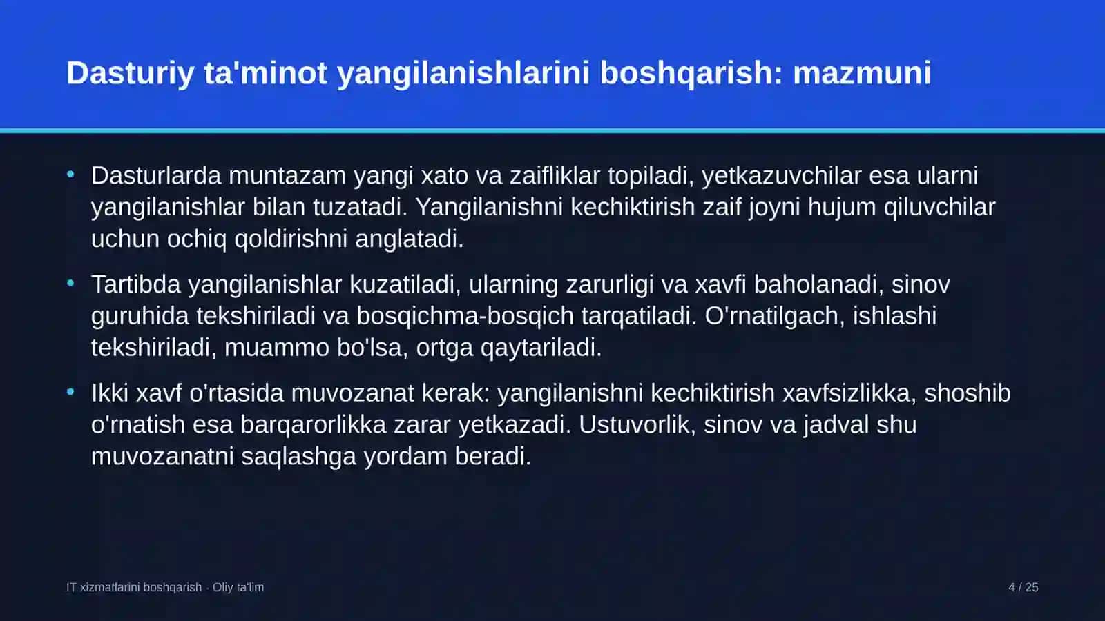 Aviachipta sotish agentliklarida dasturiy ta'minot yangilanishlarini boshqarish 4