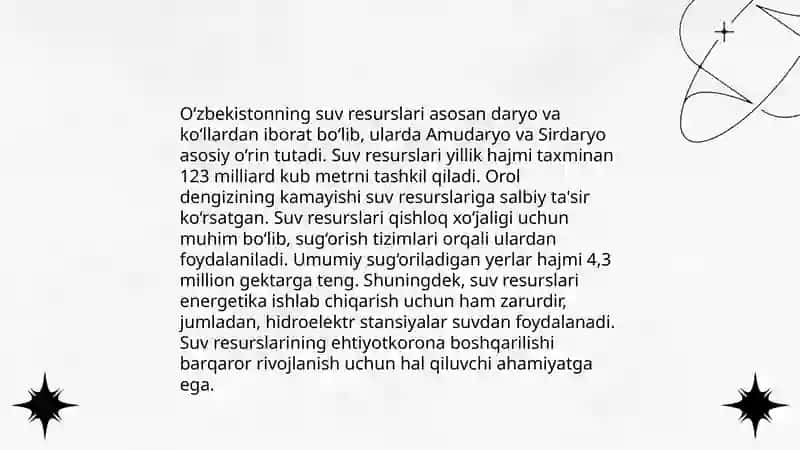 O‘zbekiston sharoitida sho‘r suvlarni chuchuklashtirish g‘oyasi 4