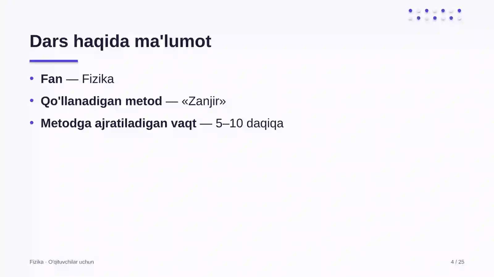 fizika darslarida zanjir metodidan foydalanish 2151 4