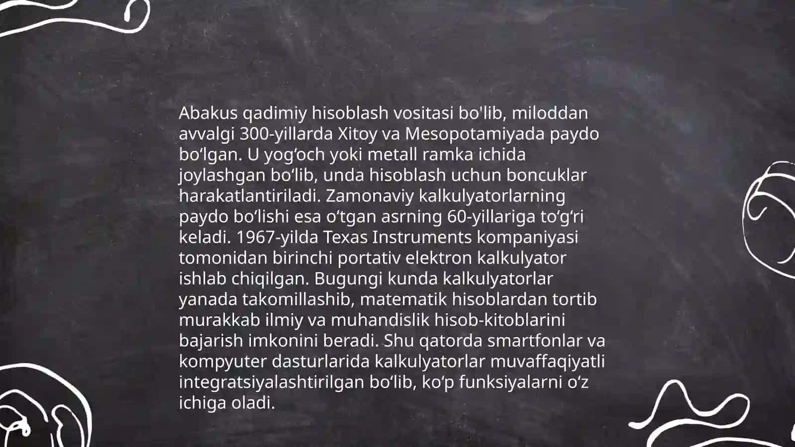 Hisoblash texnikalarini rivojlanishi va bugungi kundagi òrni 4