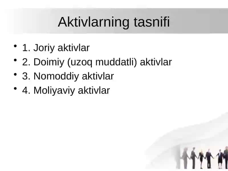 Aktivlar va passivlar 4