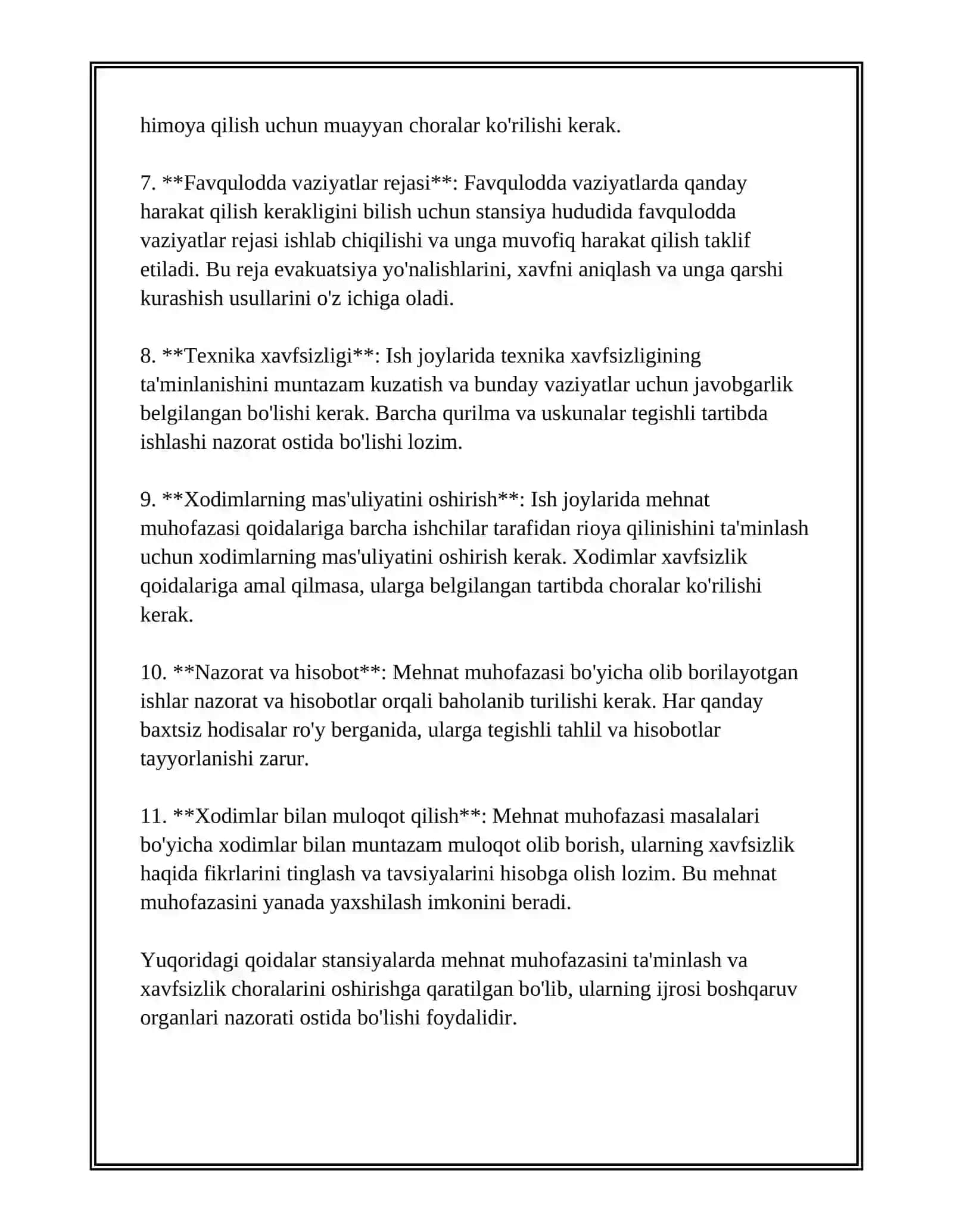 STANSIYALARDA MEHNAT MUHOFAZASI BOYICHA CHORA-TADBIRLAR 4