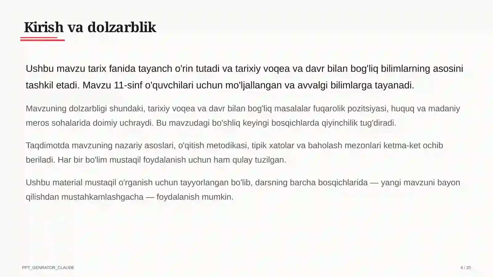 Mustaqil O'zbekistonning davlat ramzlari va Konstitutsiyasi (11-sinf) 4