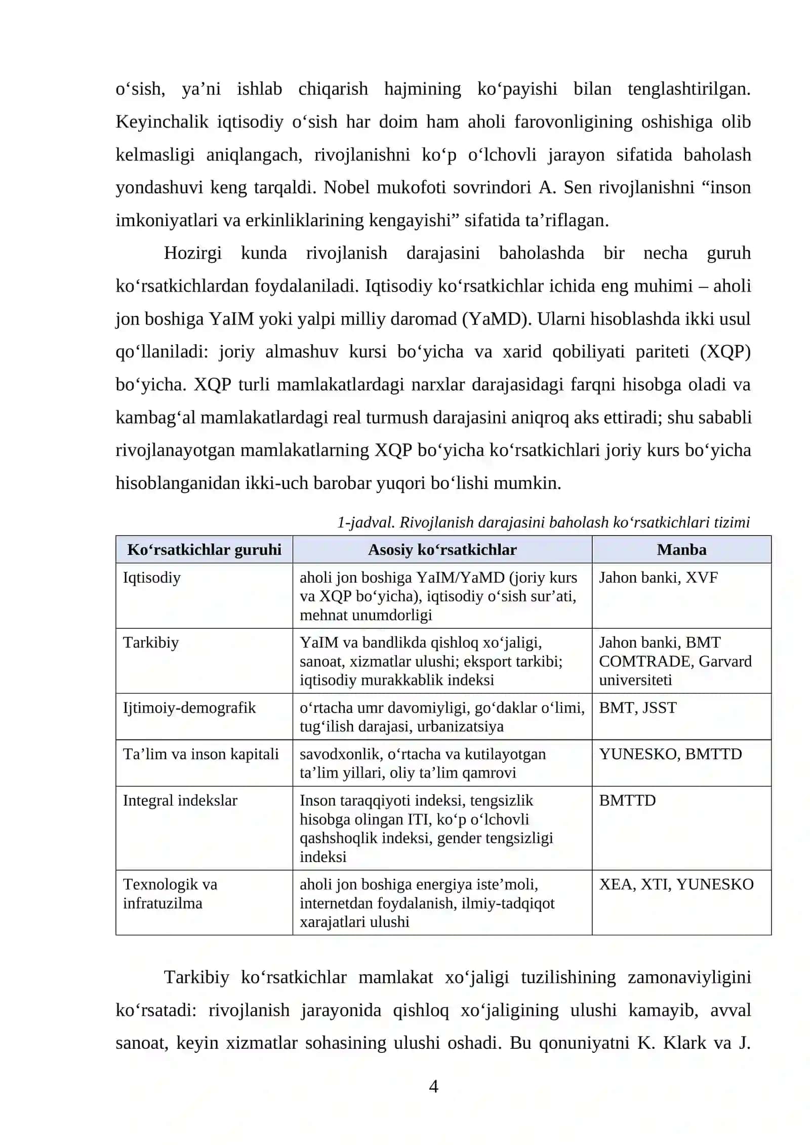 Iqtisodiy geografiyada dunyo mamlakatlari rivojlanish darajasi bo‘yicha tipologik guruhlari referat 4