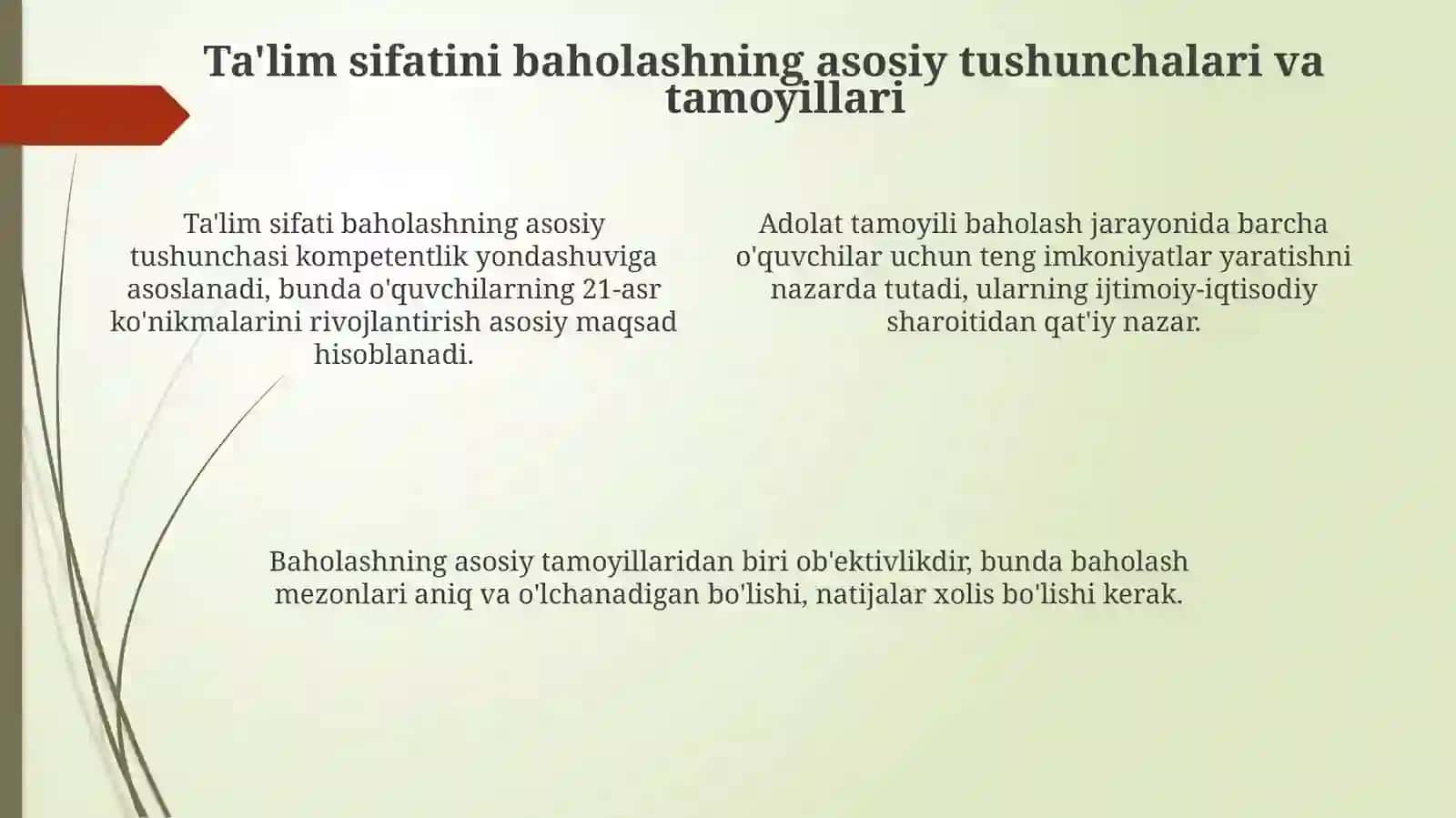 Ta'lim sifatini baholash va nazorat qilish 4