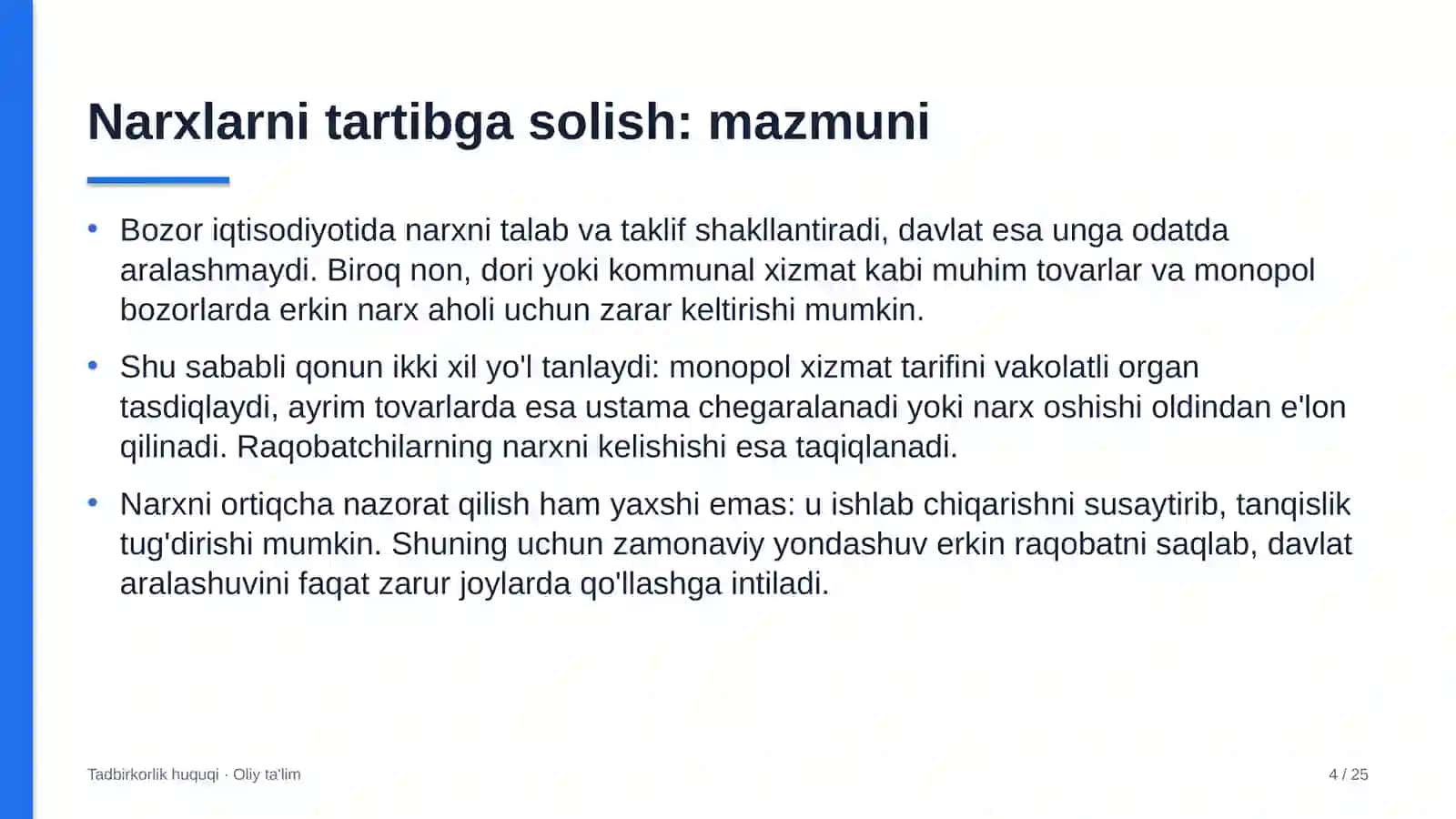 turizm qishloqlarida narxlarni tartibga solish 6463 4