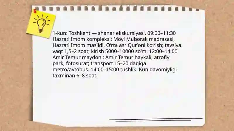 Oʻzbekiston boʻylab 7 kunlik sayohat 4