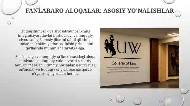 Ta'lim va huquq fanining oʻqitishning tashkiliy shakllari va fanlararo aloqadorligi 4