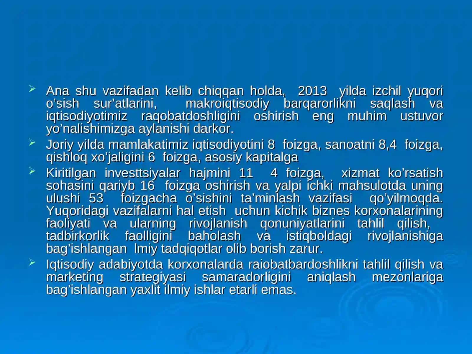 Kichik biznes va tadbirkorlik asoslari 4