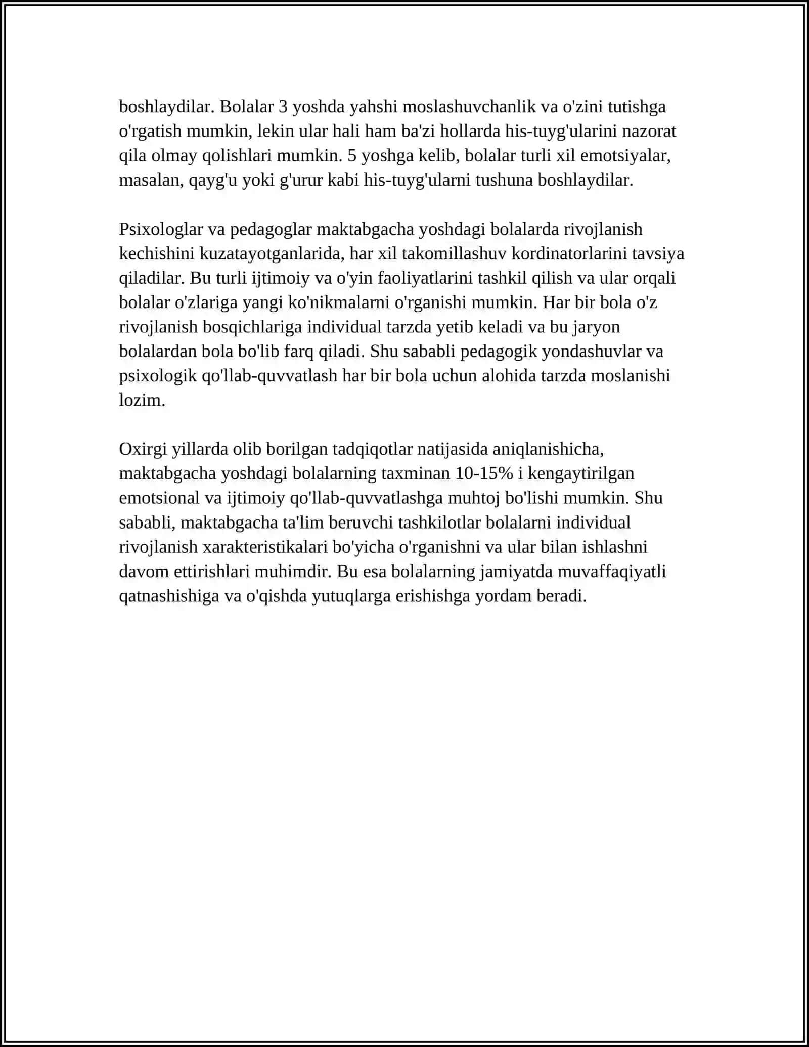 MAKTABGACHA YOSHDAGI BOLALAR PSIXOLOGIYASI 4