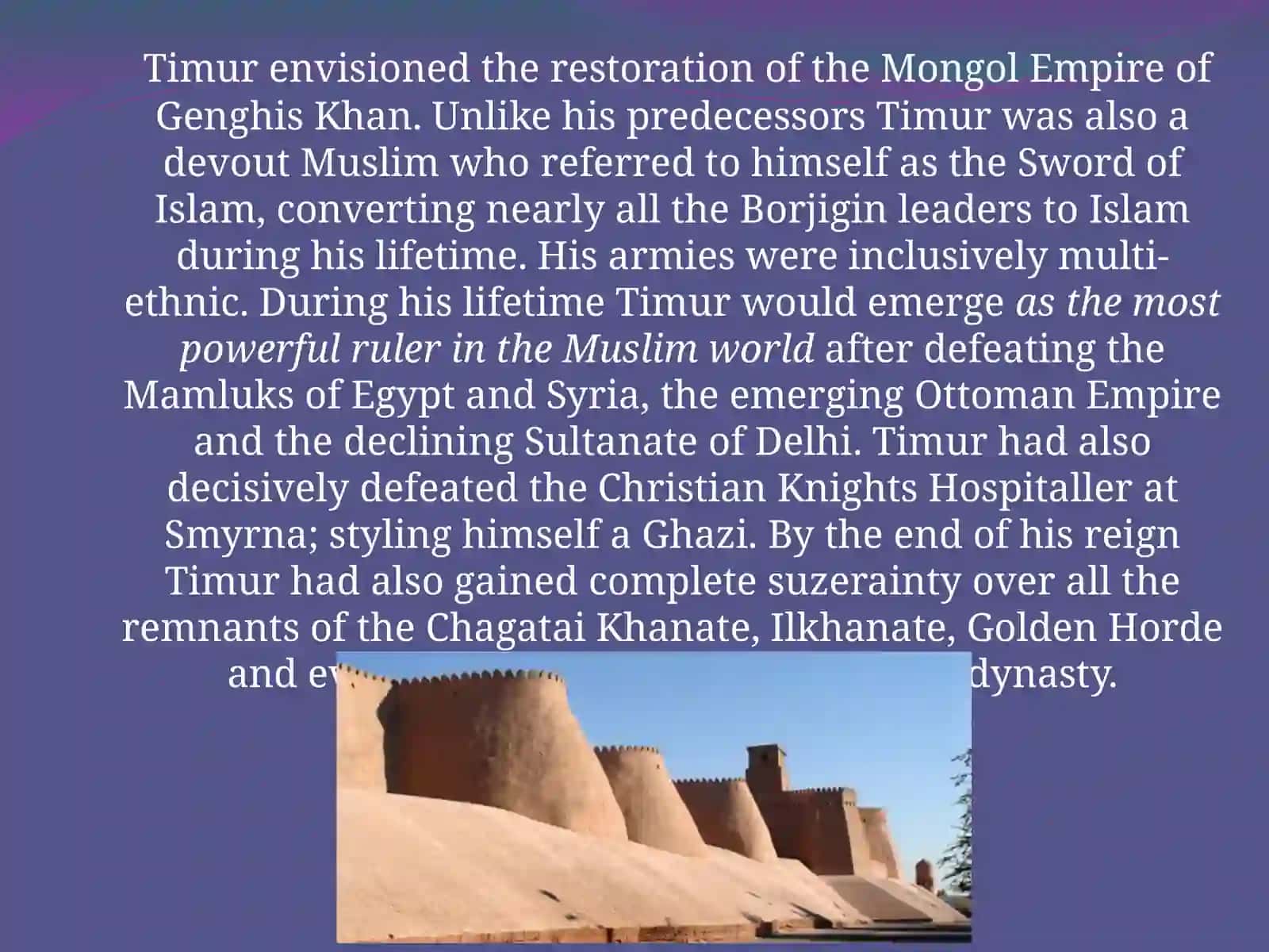 AMIR TIMURTheTimurid’s dynasty 4