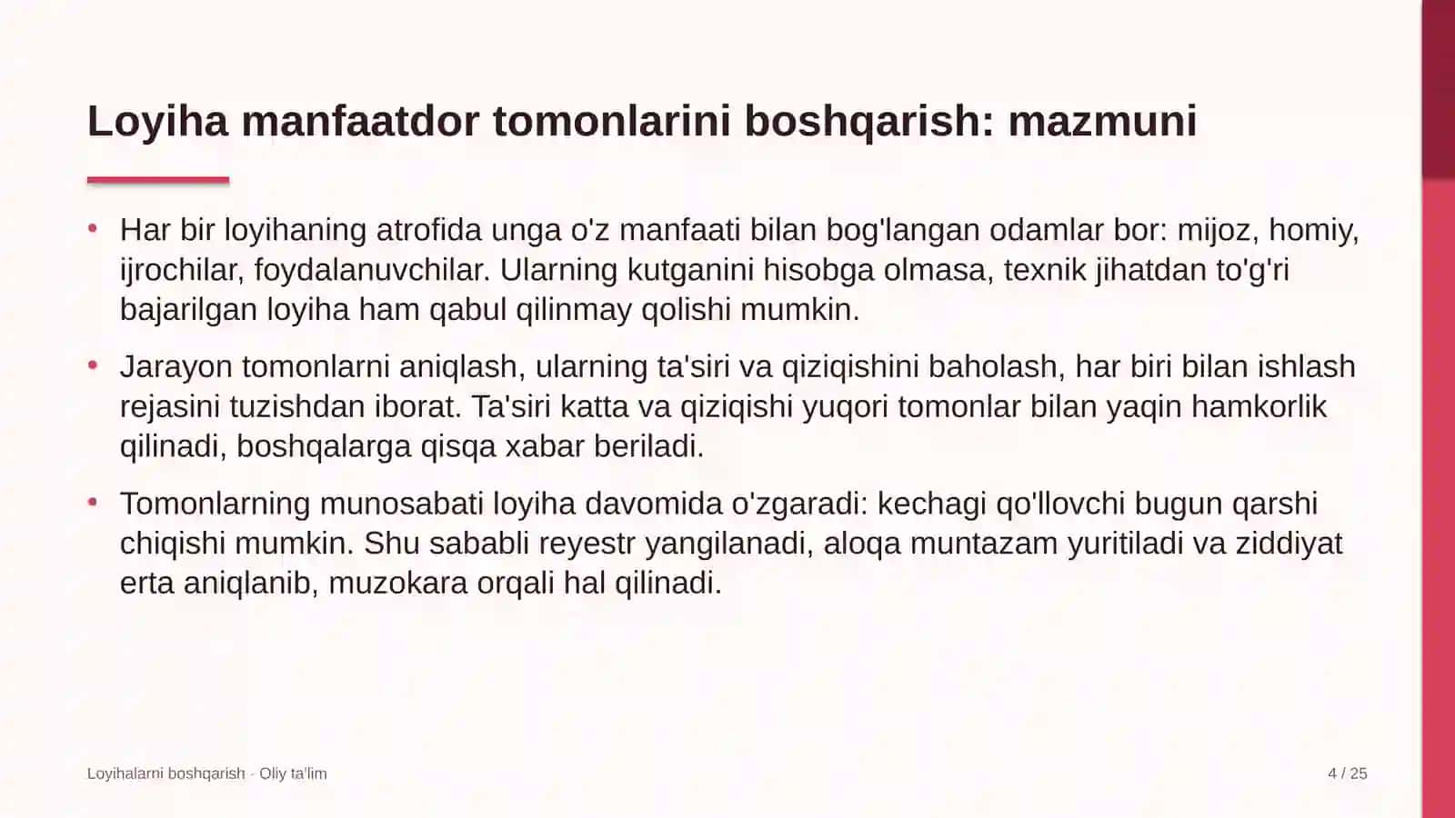 narkologiya dispanserlarida loyiha manfaatdor tomonlarini boshqarish 4531 4