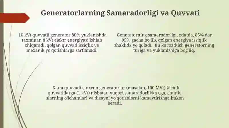 Generatorlarning Qo'llanilishi va Kelajagi 4