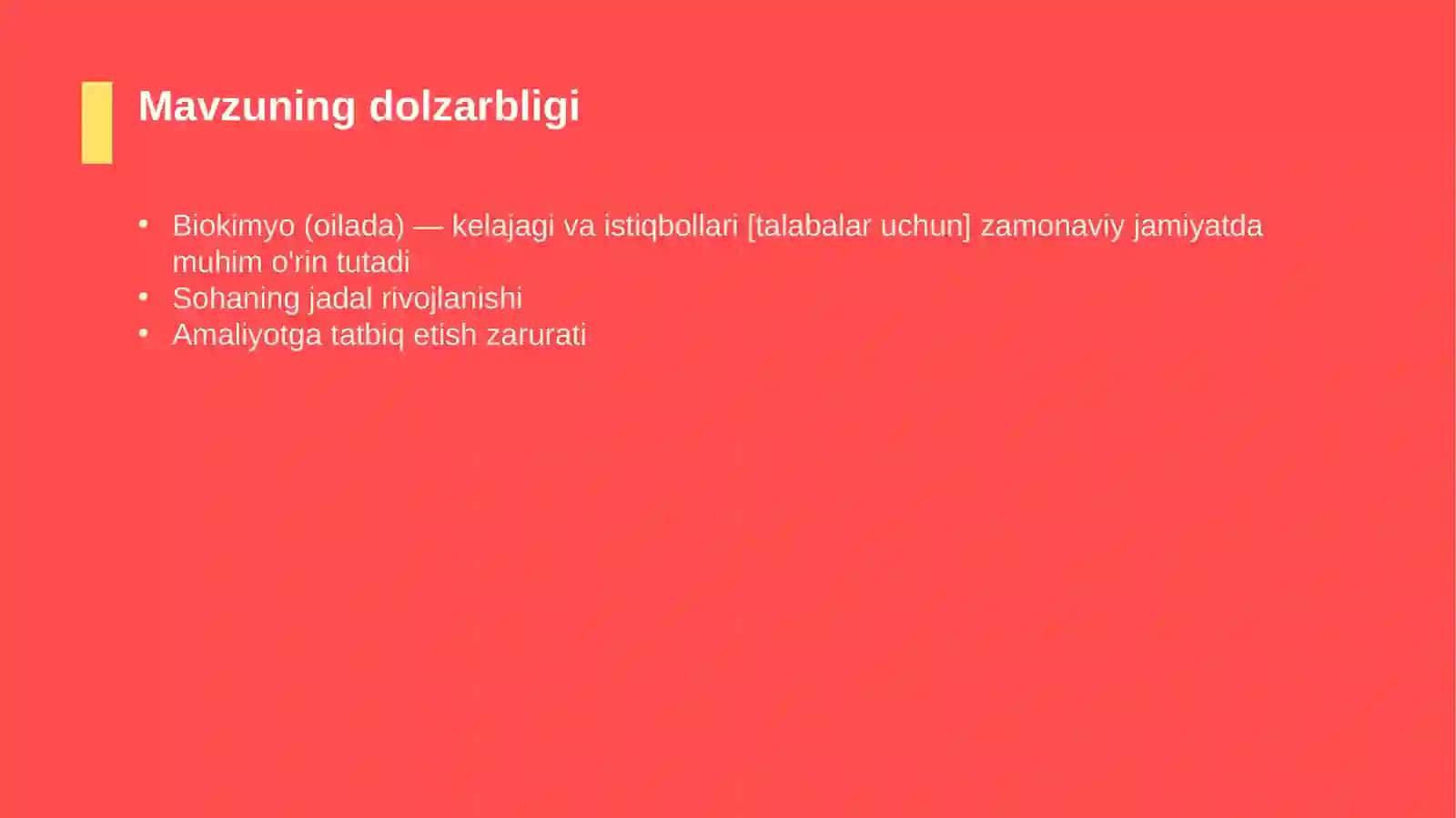 Biokimyo (oilada) — kelajagi va istiqbollari [talabalar uchun] 4
