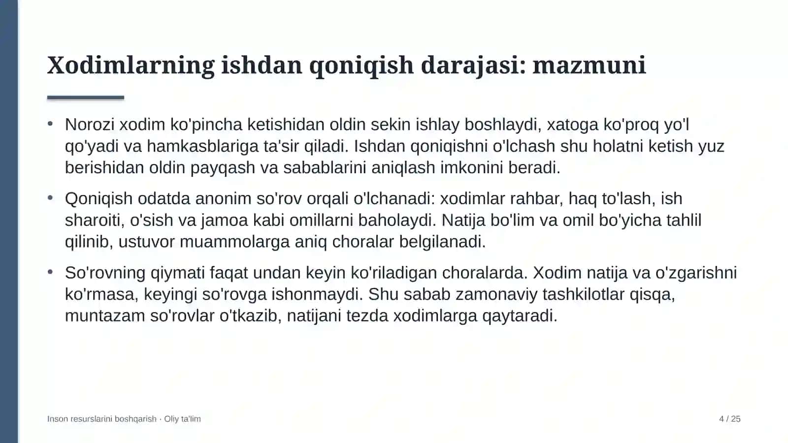 Chiqindi poligonlarida xodimlarning ishdan qoniqish darajasi 4