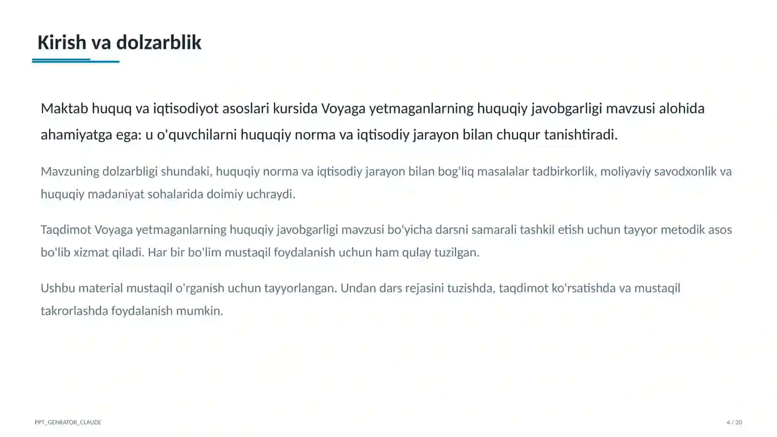 Huquq va iqtisodiyot asoslari (9–11) 4
