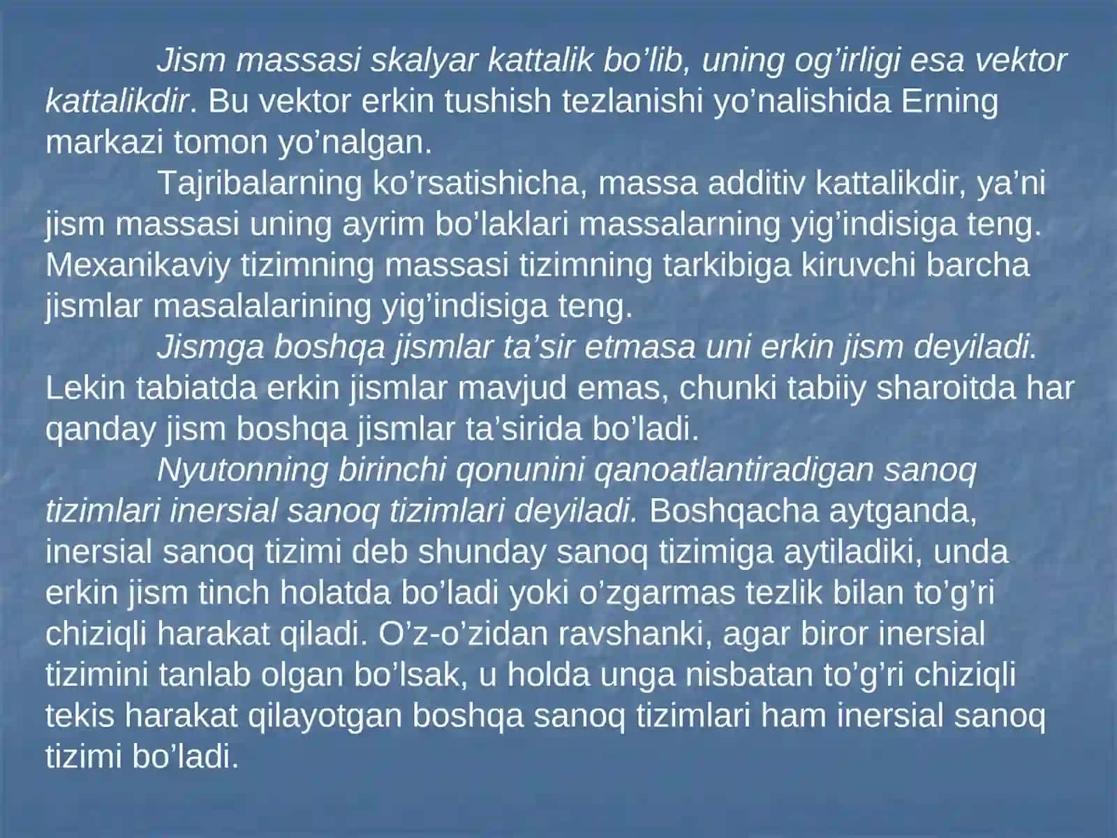 Nyuton qonunlari 4
