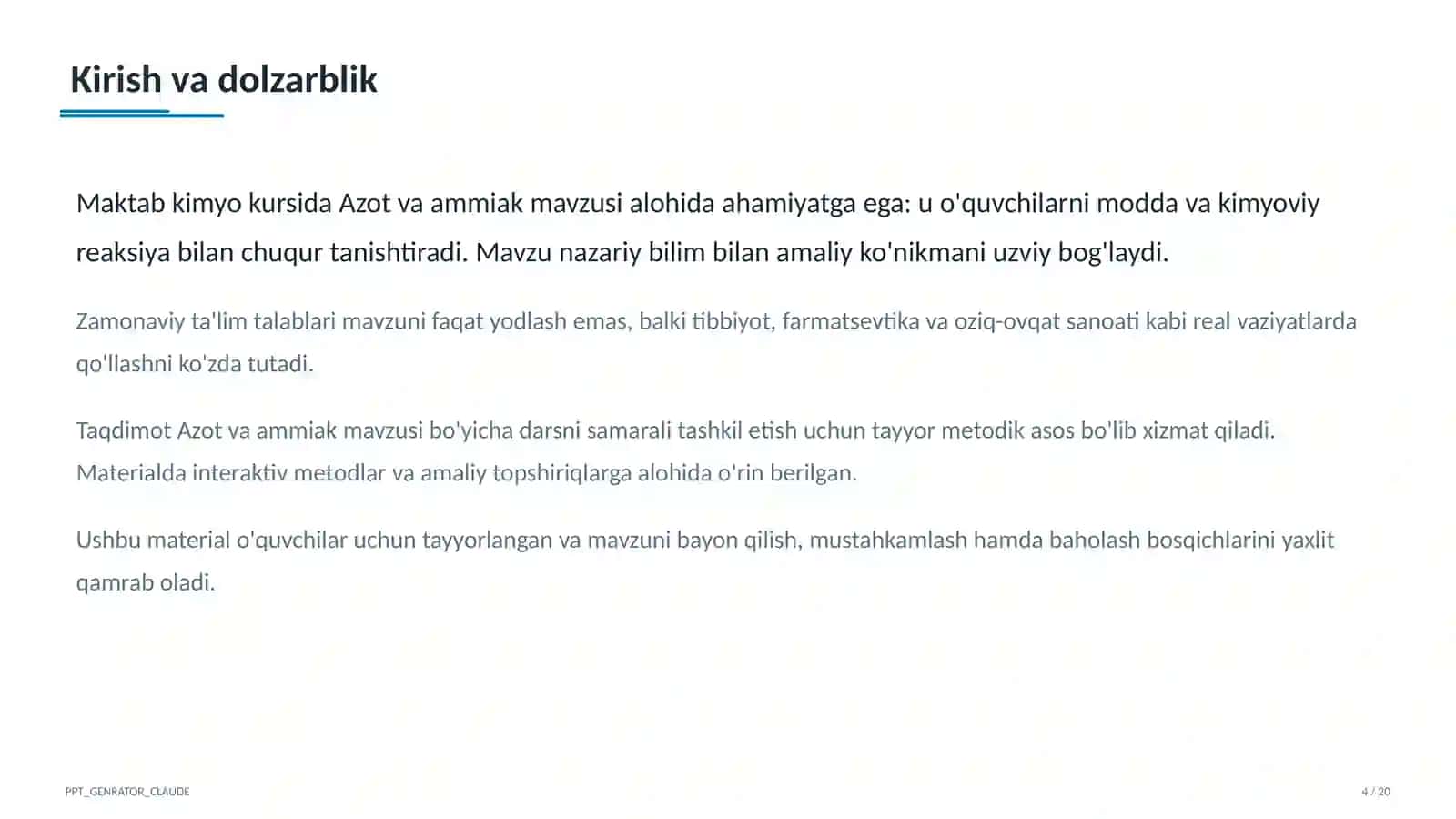 Azot va ammiak (9-sinf) 4