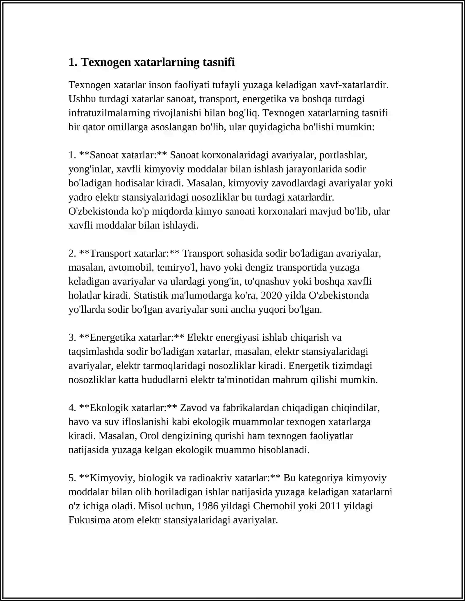 TEXNOGEN RISK VA TEXNIK TIZIMLAR ISHONCHLILIGI FANINING RIVOJLANISH ISTIQBOLLARI 4