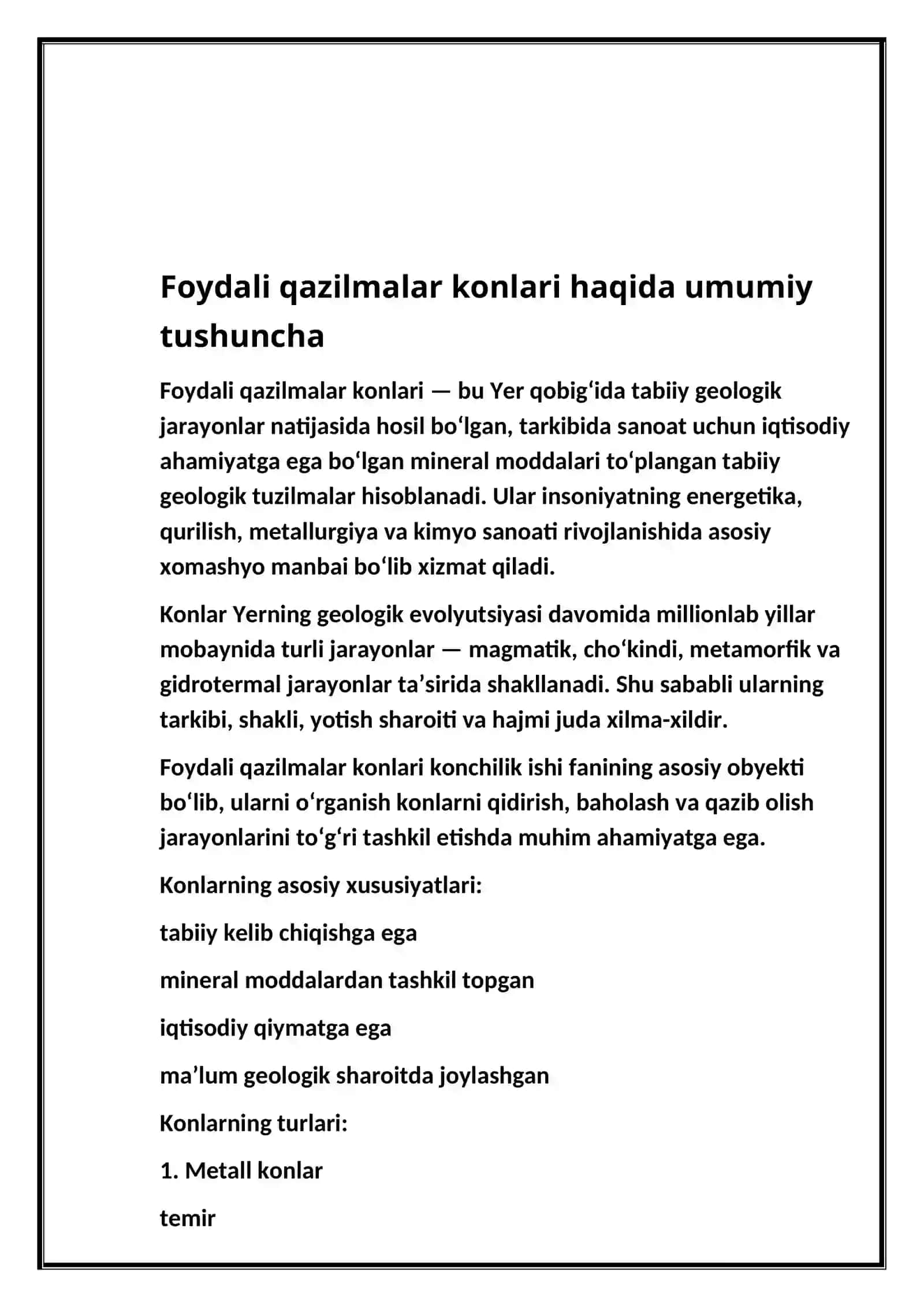 GEOLOGIYA VA GIDROGEOLOGIYA FANIDAN TAYYORLAGAN MUSTAQIL ISHI 4