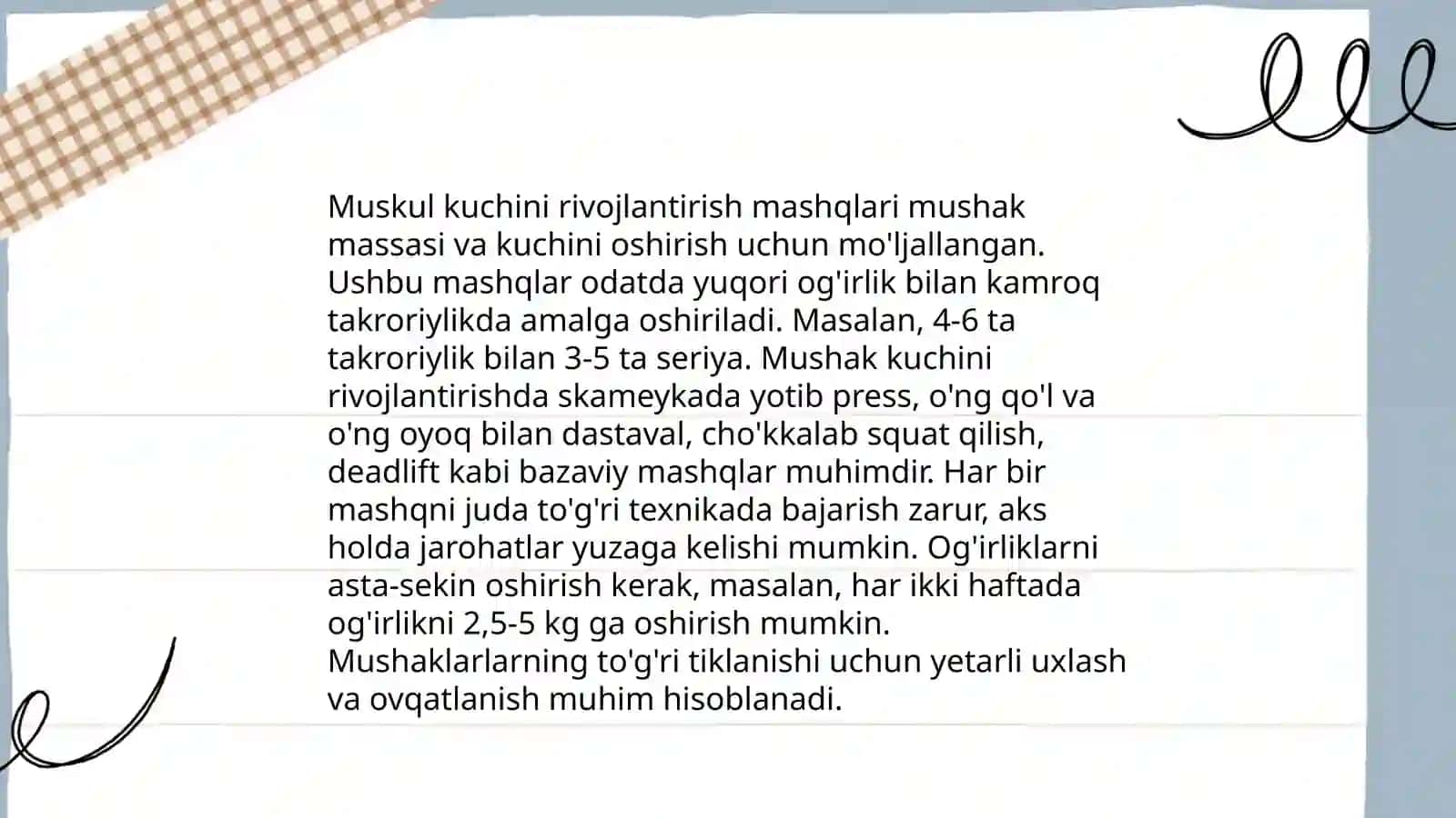 Kurashchilarning umumrivojlantiruvchi va masxus mashqlar majmuasi 4