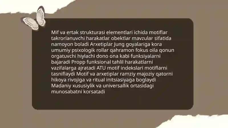 Mif ertak va rivoyat janrlarining ilmiy-tahliliy o'rganilishi 4