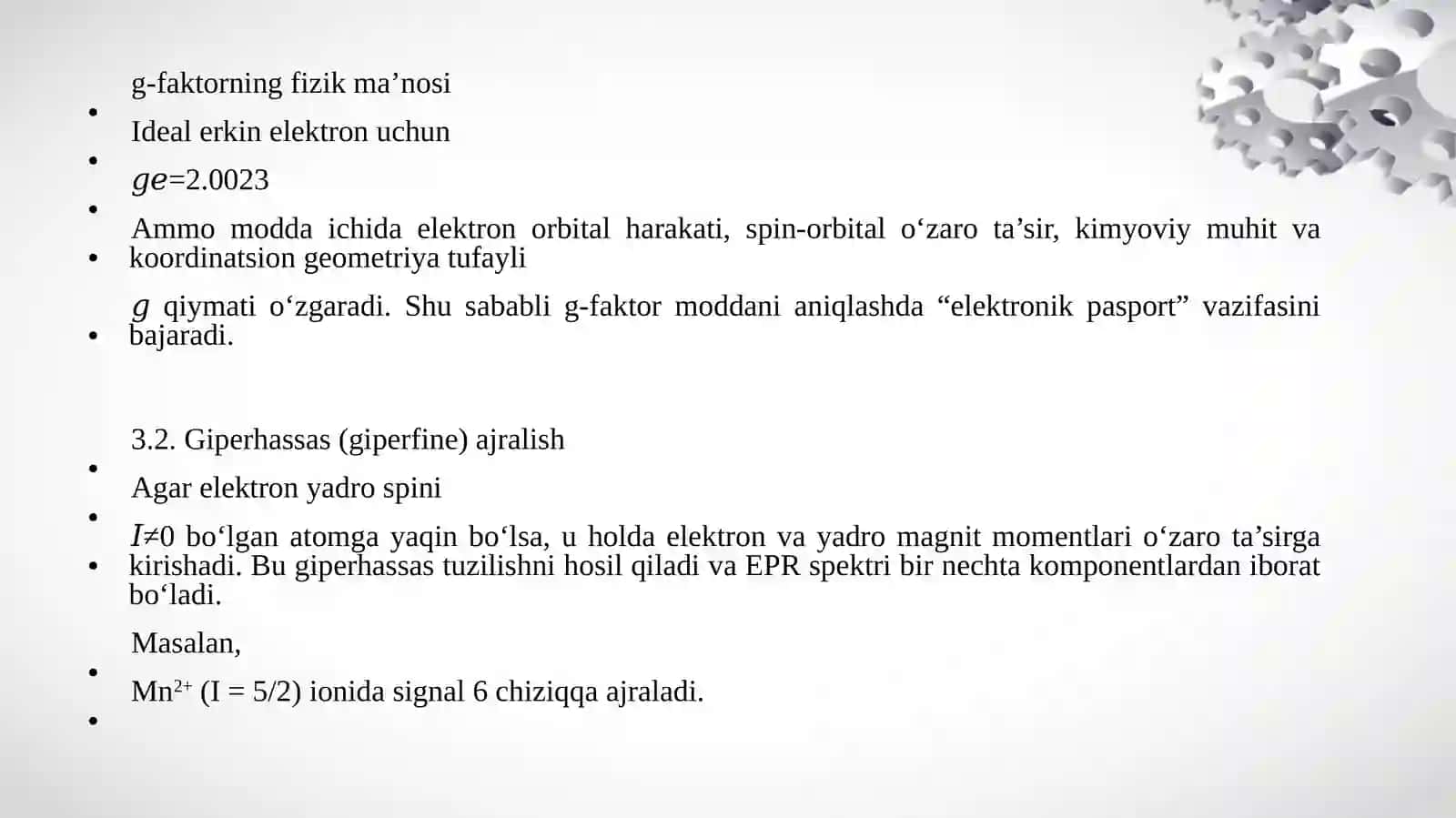 Elektron-paramagnet rezonansli spektroskopiya 4