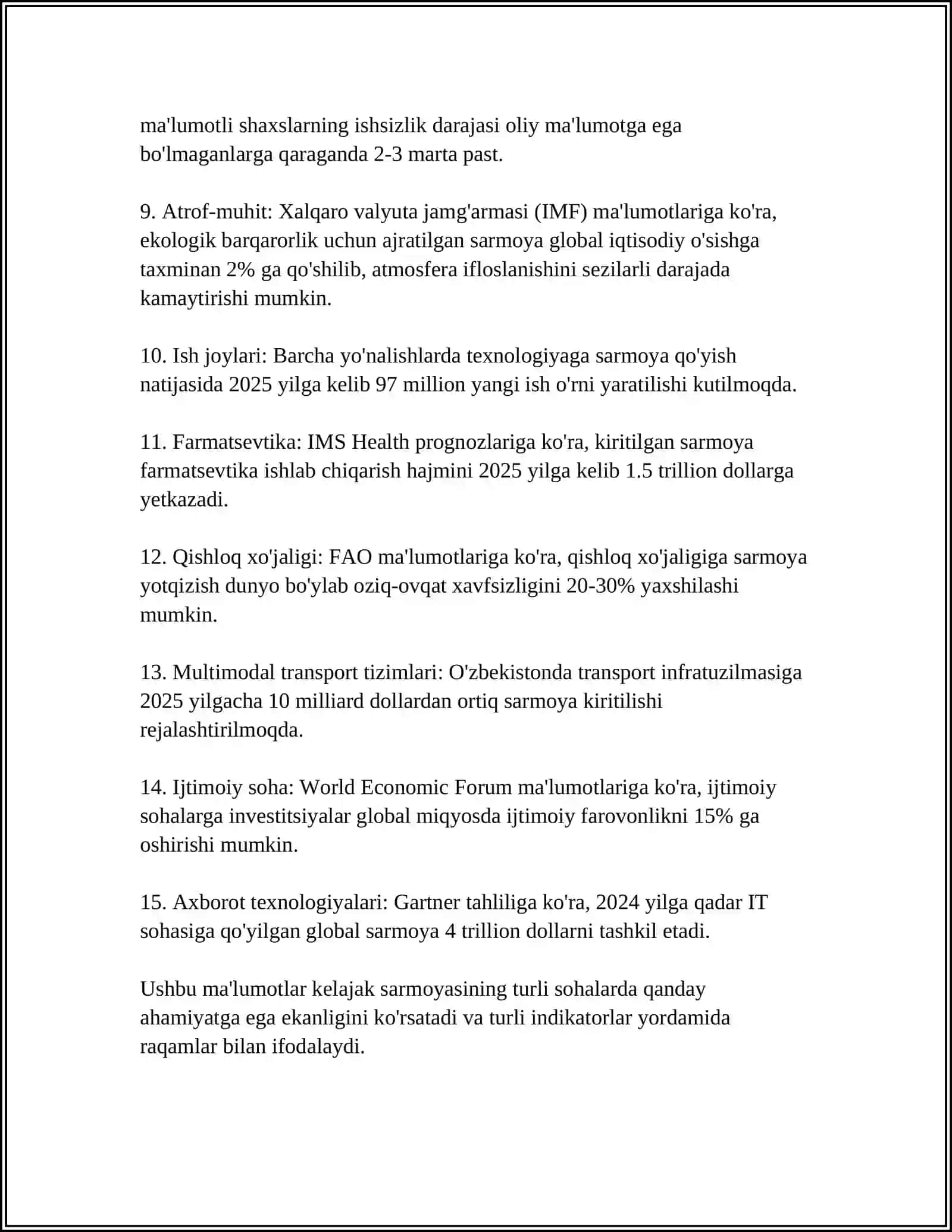 KELAJAK UCHUN SARMOYA KIRITISH 4