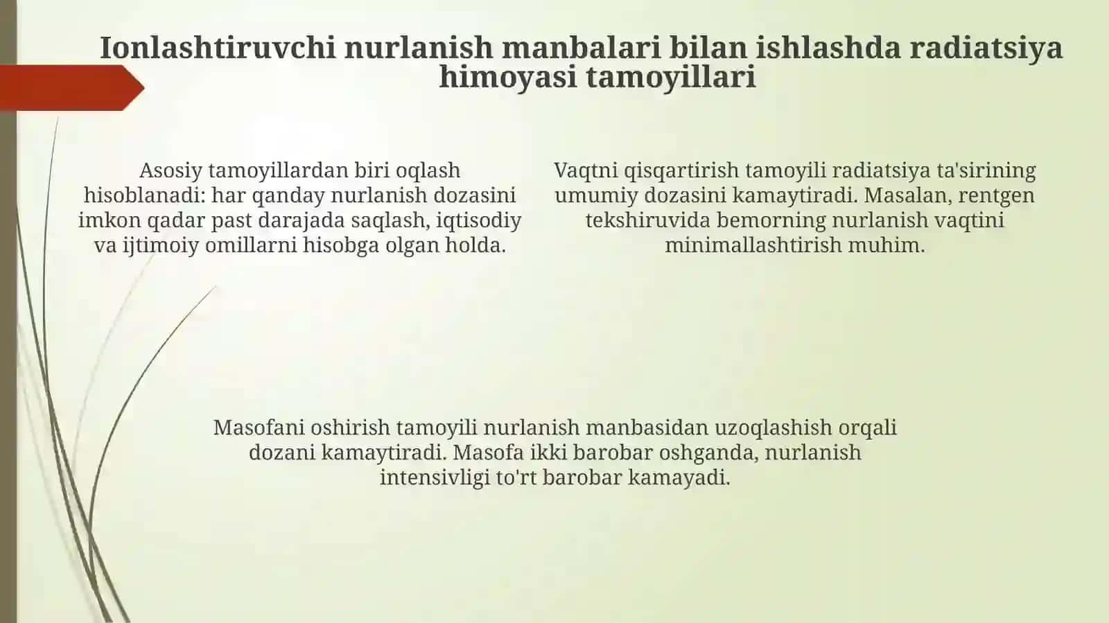Rentgenologning mehnat gigiyenasi va ionlashtiruvchi nur manbalarida ishlashda himoyalanish 4
