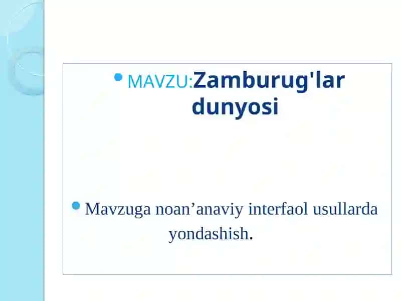 Zamburug'lar dunyosi 4