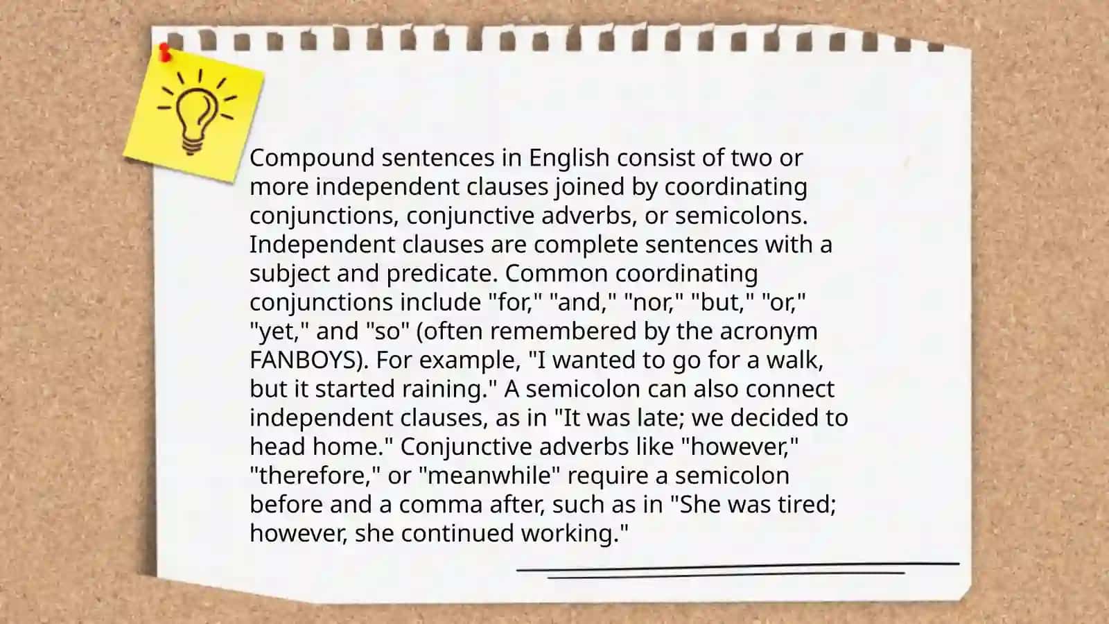 Compound sentences in the language being studies 4